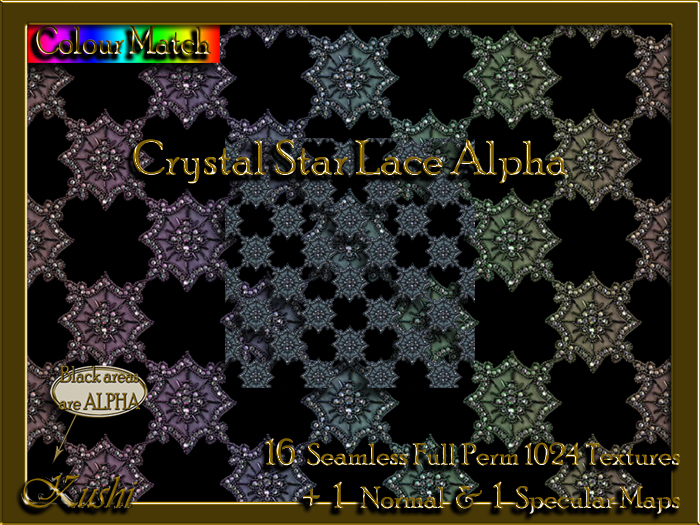 Crystal Star Lace Alpha Textures