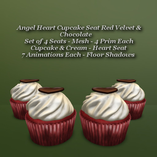 Angel Heart Cupcake Seat Red Velvet & Chocolate