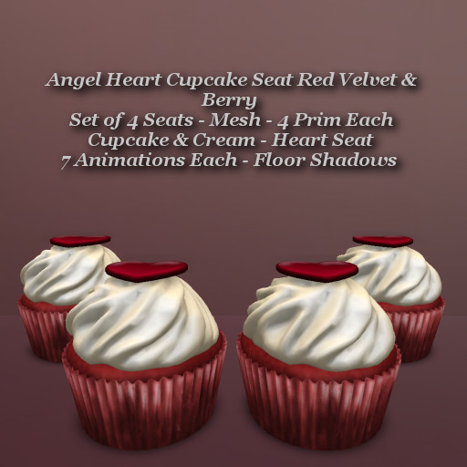 Angel Heart Cupcake Seat Red Velvet & Berry