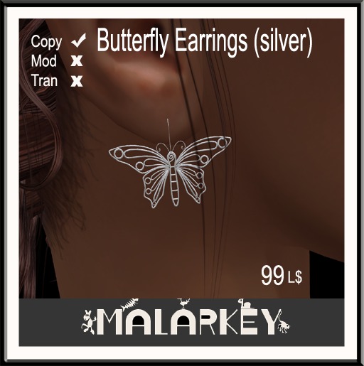 Butterfly Earring (silver)