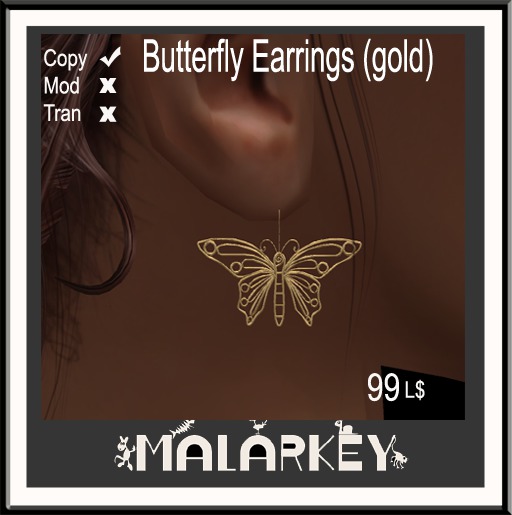 Butterfly Earring (gold)