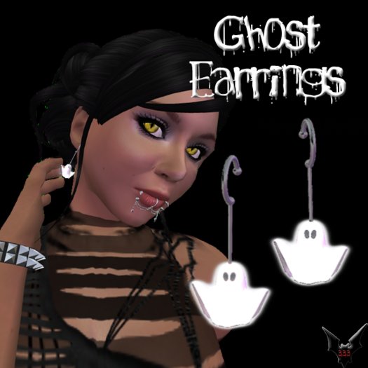Half Evil- Ghost Earrings