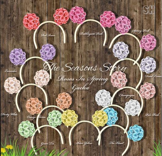 Pink Acid Roses In Spring Headband - Lavendar