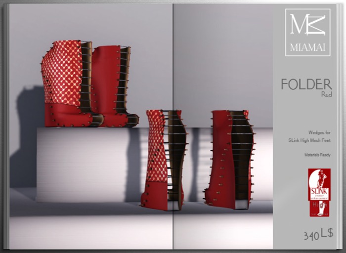 MIAMAI_Folder Wedges - Red (Slink High)