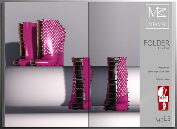 MIAMAI_Folder Wedges - FluoPink (Slink High)
