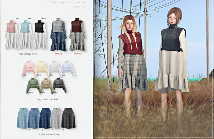 dami,pure vintage dress,sky s