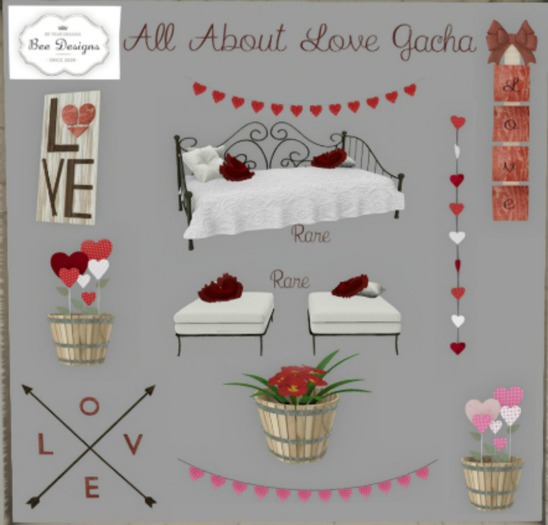 Bee Designs All About Love Gacha Love plaques