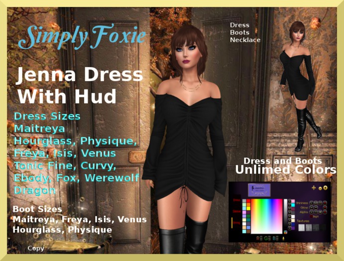 Jenna Dress With Hud ( Boxed )