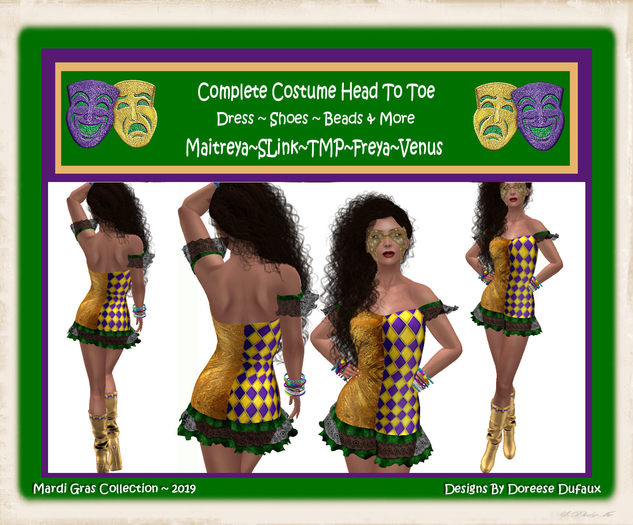 EMMA DRESS GOLD PURP DIAMONDS BOX