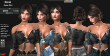 R.F. *NORAH *SHIRT- with hud 20 Denim textures