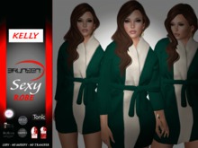 Brunsen! Kelly Sexy Robe Costume Shower Emerald{wear}