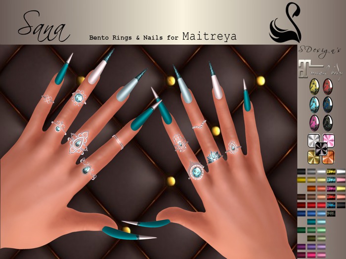 SDesign's <<Sana>> Bento Rings&Nails for Maitreya