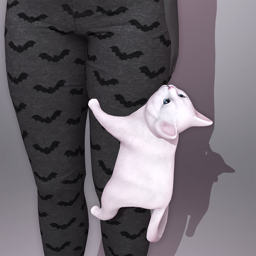 Sweet Thing. Cabootie Cat - Leg Clingu (Static posed pet kitty with paws wrapped around your leg - 12 fur colors)