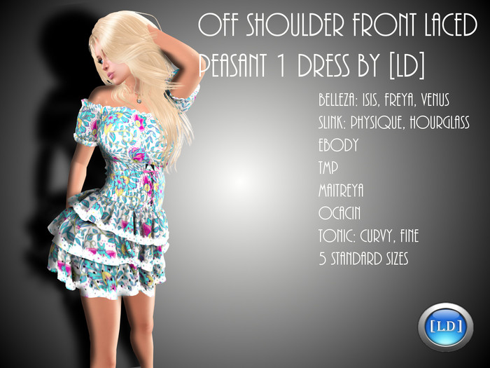 Off Shoulder Peasant Front Laced 1