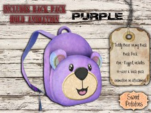 < SP > Teddy on my Back Back Pack - Purple