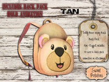 < SP > Teddy on my Back Back Pack - Tan