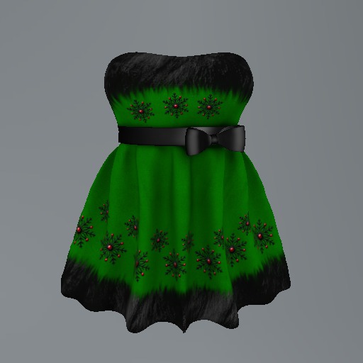 Green Gothic Snowflake Slink Dress box