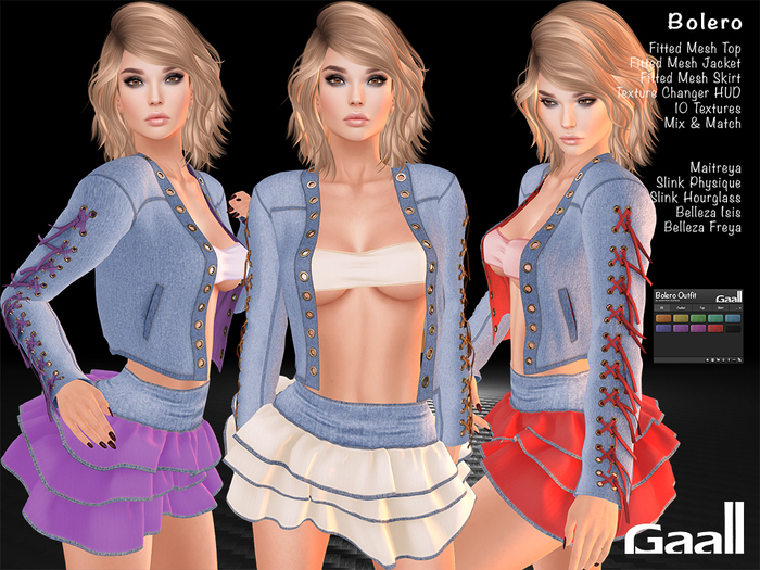 Gaall Bolero Outfit - 10 Textures Fatpack