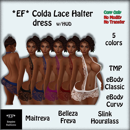 *EF* Colda Lace Halter Dress 