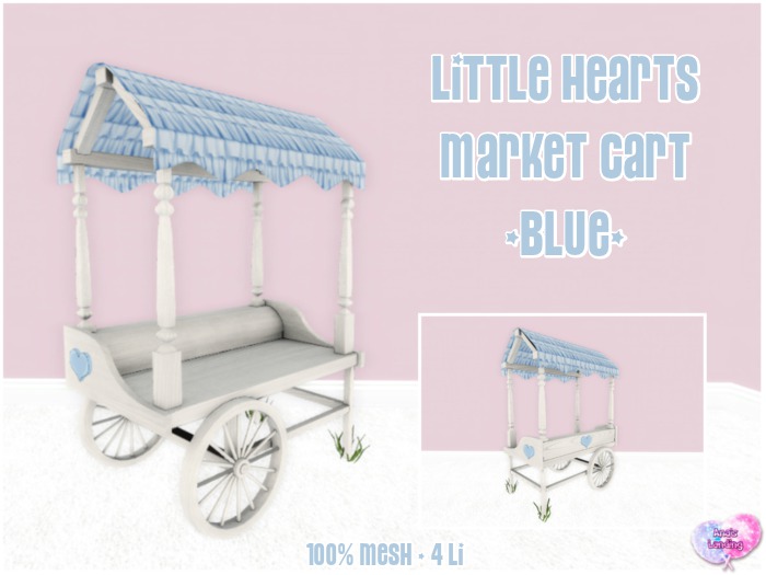 {AL} Little Hearts Market Cart - Blue (Add To Unpack)