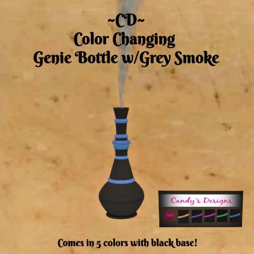~CD~ Color Changing Genie Bottle w/ Grey Smoke 