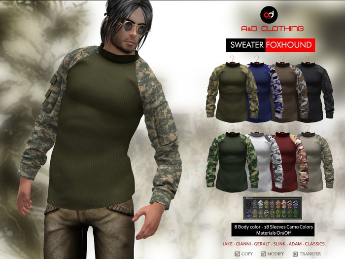 A&D Clothing - Sweater -Foxhound- SlimPack
