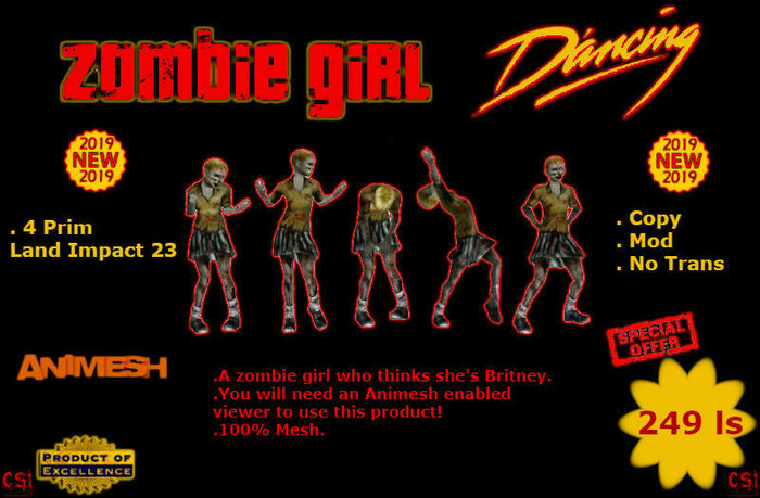 AniMesh Zombie Girl Dancing (box)