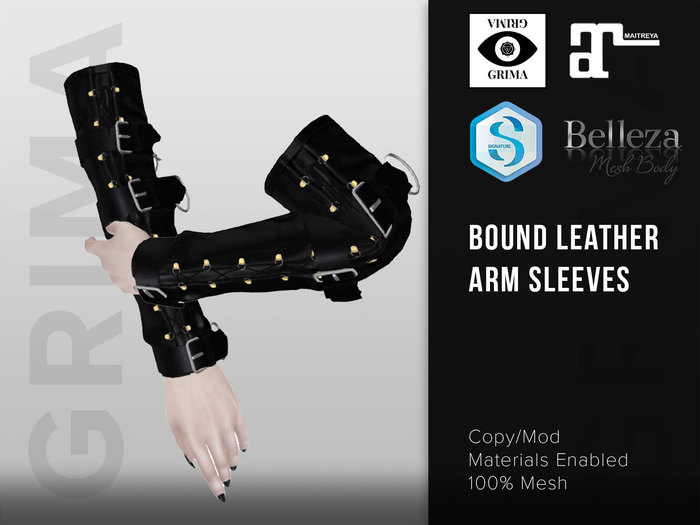 GRIMA: [Signature / Maitreya / Belleza] Leather Arm Sleeve Demo