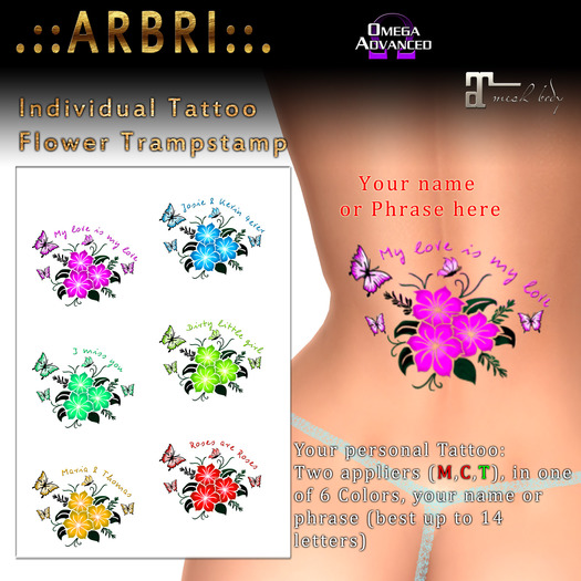 .::Arbri::. Individual Flowers Trampstamp (Mesh)