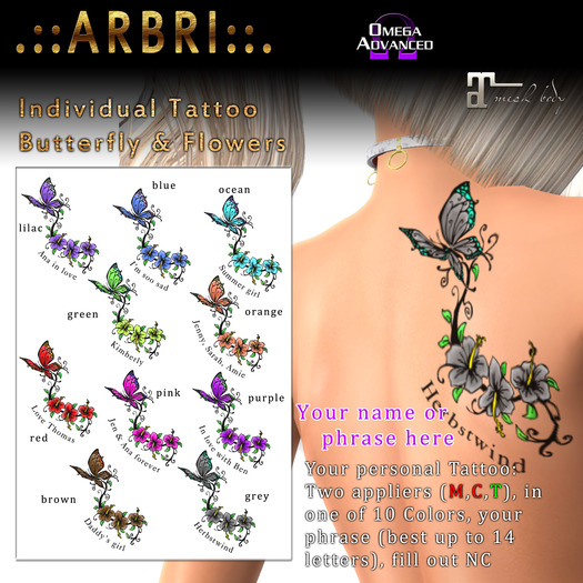.::Arbri::. Individual Butterfly & Flowers (Maitreya)
