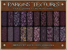 Parkins Textures - Morgan Set - 20x Full Perm Seamless 1024x1024 - Fabric, Material, Texture, Cloth, Plum, Purple, Mauve