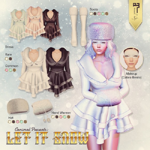 [Canimal] Let It Snow - Dress Pink