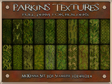 Parkins Textures - McKenna Set 20x Full Perm Seamless 1024x1024 - Fabric, Material, Texture, Cloth, Green, Canvas, Leaf