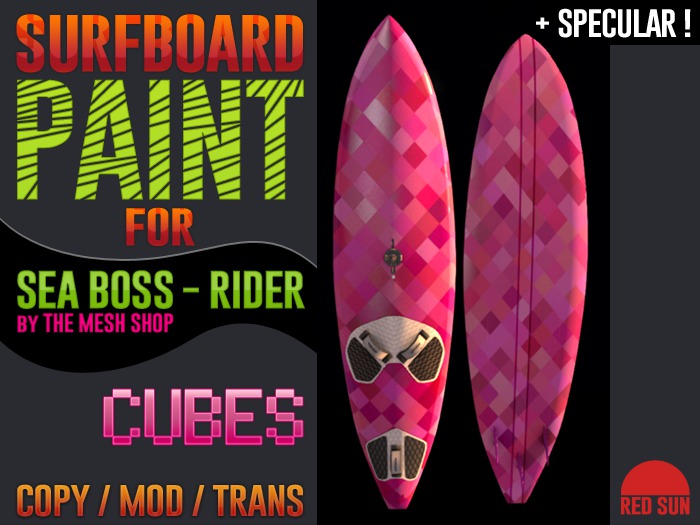 SeaBoss Rider - CUBES Board Paint - REDSUN