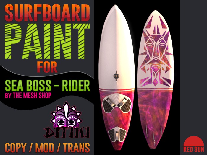 SeaBoss Rider - DITIKI Board Paint- REDSUN