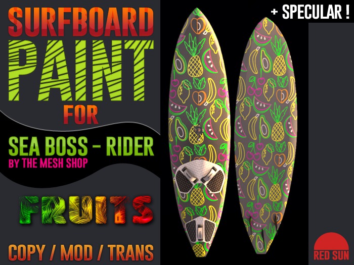 SeaBoss Rider - FRUITS Board Paint - REDSUN
