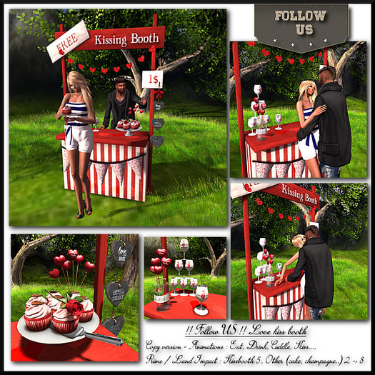 Valentine price !! Follow US !! LOVE Kiss booth COPY version 