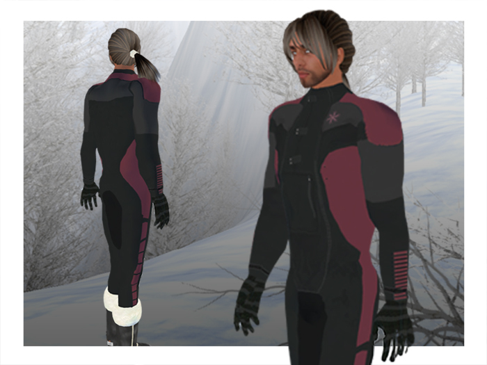 Men's Ski gear - racing plum (m)