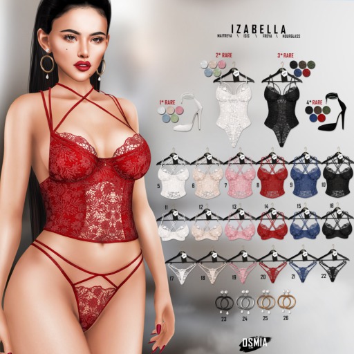OSMIA - Izabella.Corset - Freya - Black