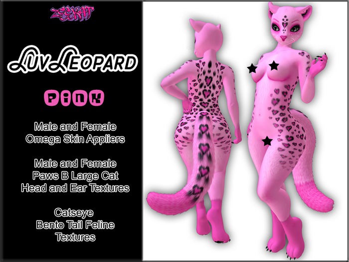 ::Zee Kat:: LuvLeopard - PawsB/Omega - Pink