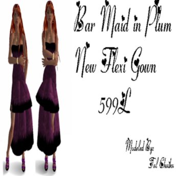 Second Life Marketplace - Bar Maid in Plum (flexi)