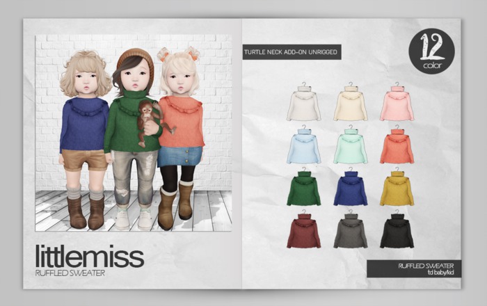 {Little Miss} Ruffled Sweater FATPACK