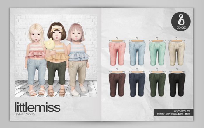 {Little Miss} Linen Pants FATPACK