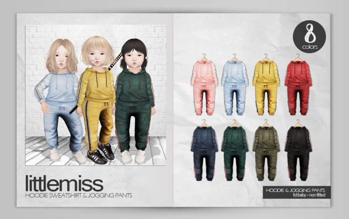{Little Miss} Hoodie Jogging Set FATPACK