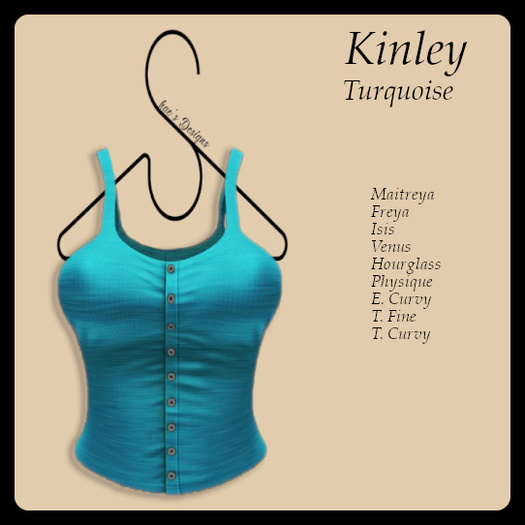 *Shae's KINLEY TANK Turquoise