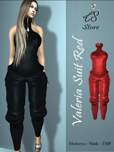 :::LS VALERIA  SUIT  RED