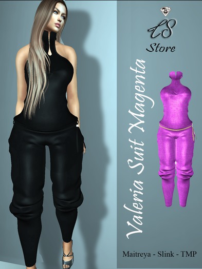 :::LS VALERIA  SUIT  MAGENTA