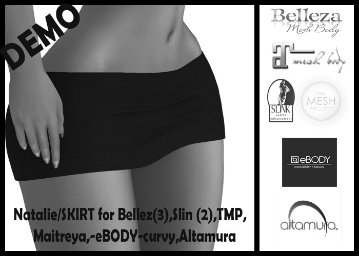 Natalie/SKIRT for Bellez(3),Slin(2),TMP, Maitreya,eBODY-curvy,Altamura-DEMO