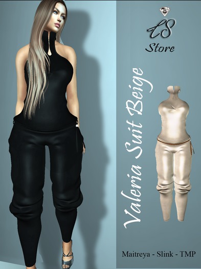 :::LS VALERIA  SUIT  BEIGE