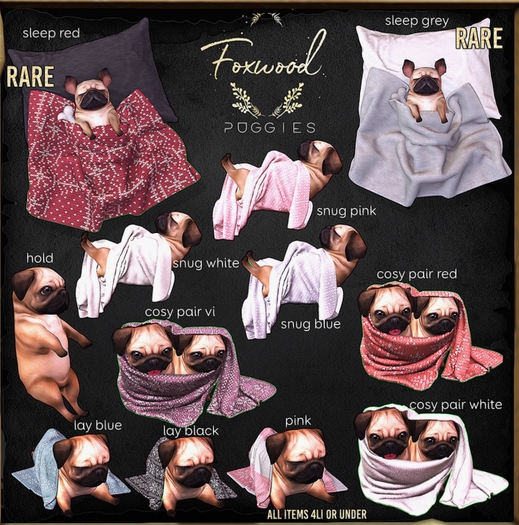 Foxwood - Puggies - lay - black